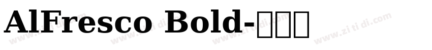 AlFresco Bold字体转换